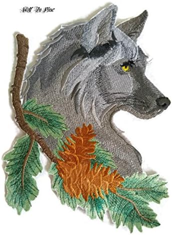 מעבר לטבע שזורה בחוטים, ממלכת החיות המדהימה [זאב באורן] [בהתאמה אישית וייחודית] ברזל רקום על